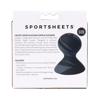 SPORTSHEETS VELVET NOIR SILICONE NIPPLE SUCKERS