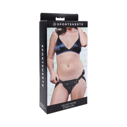 SPORTSHEETS VELVET NOIR STRAP-ON