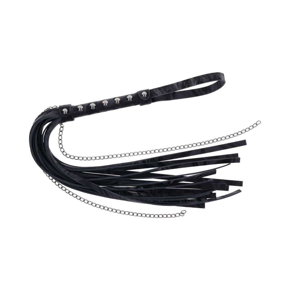 SPORTSHEETS VELVET NOIR CHAIN FLOGGER