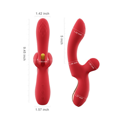 HONEY PLAY BOX FORTEXA APP-CONTROLLED KINKY FINGER FLAPPING DUAL STIMULATOR RED