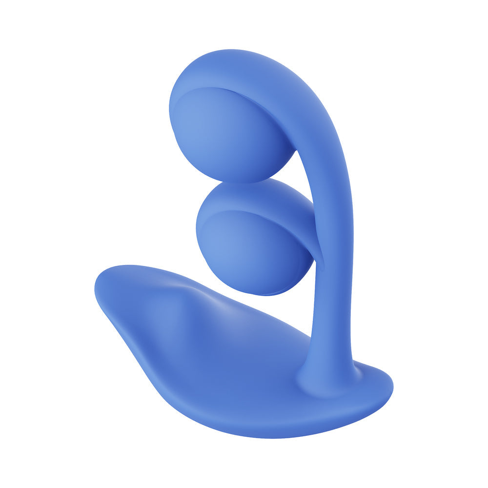 HONEY PLAY BOX MELODY PRESSURE SENSING APP-CONTROLLED TWIN BALLS DUAL VIBRATOR BLUE