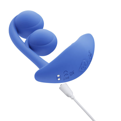 HONEY PLAY BOX - MELODY PRESSURE SENSING APP-CONTROLLED TWIN BALLS DUAL VIBRATOR BLUE