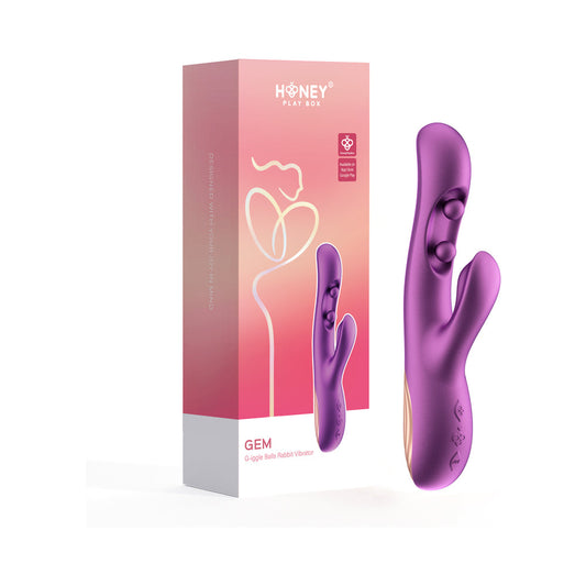 HONEY PLAY BOX GEM PRESSURE SENSING APP-CONTROLLED TWIN BALLS RABBIT PURPLE