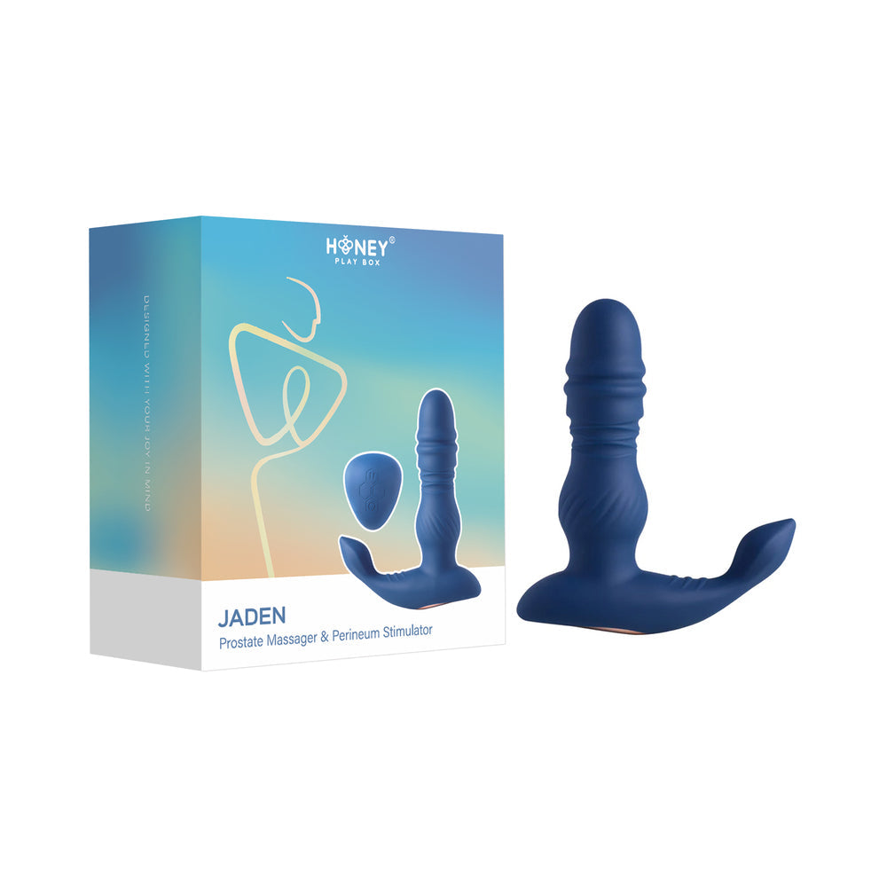 HONEY PLAY BOX JADEN THRUSTING VIBRATING PROSTATE MASSAGER INDIGO