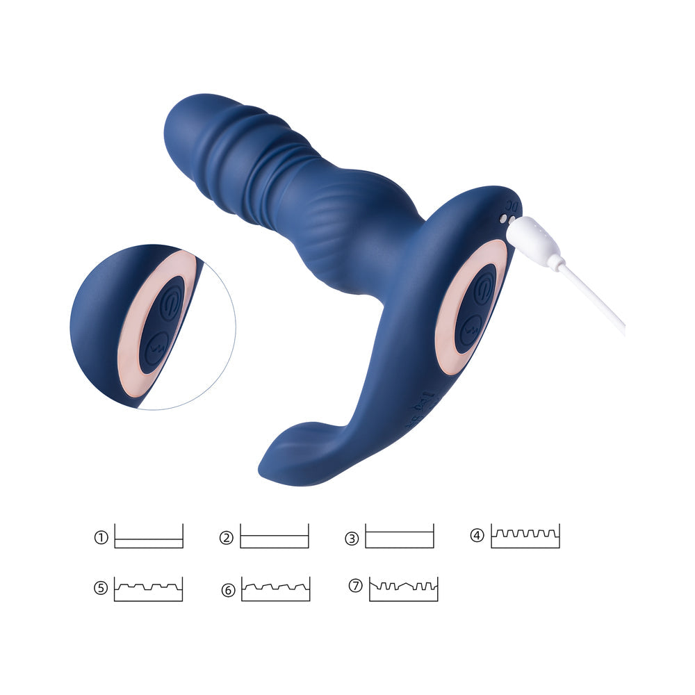 HONEY PLAY BOX JADEN THRUSTING VIBRATING PROSTATE MASSAGER INDIGO