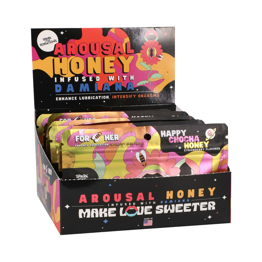 DOC JOHNSON - HAPPY CHOCHA HONEY AROUSAL HONEY 12-PACK DISPLAY