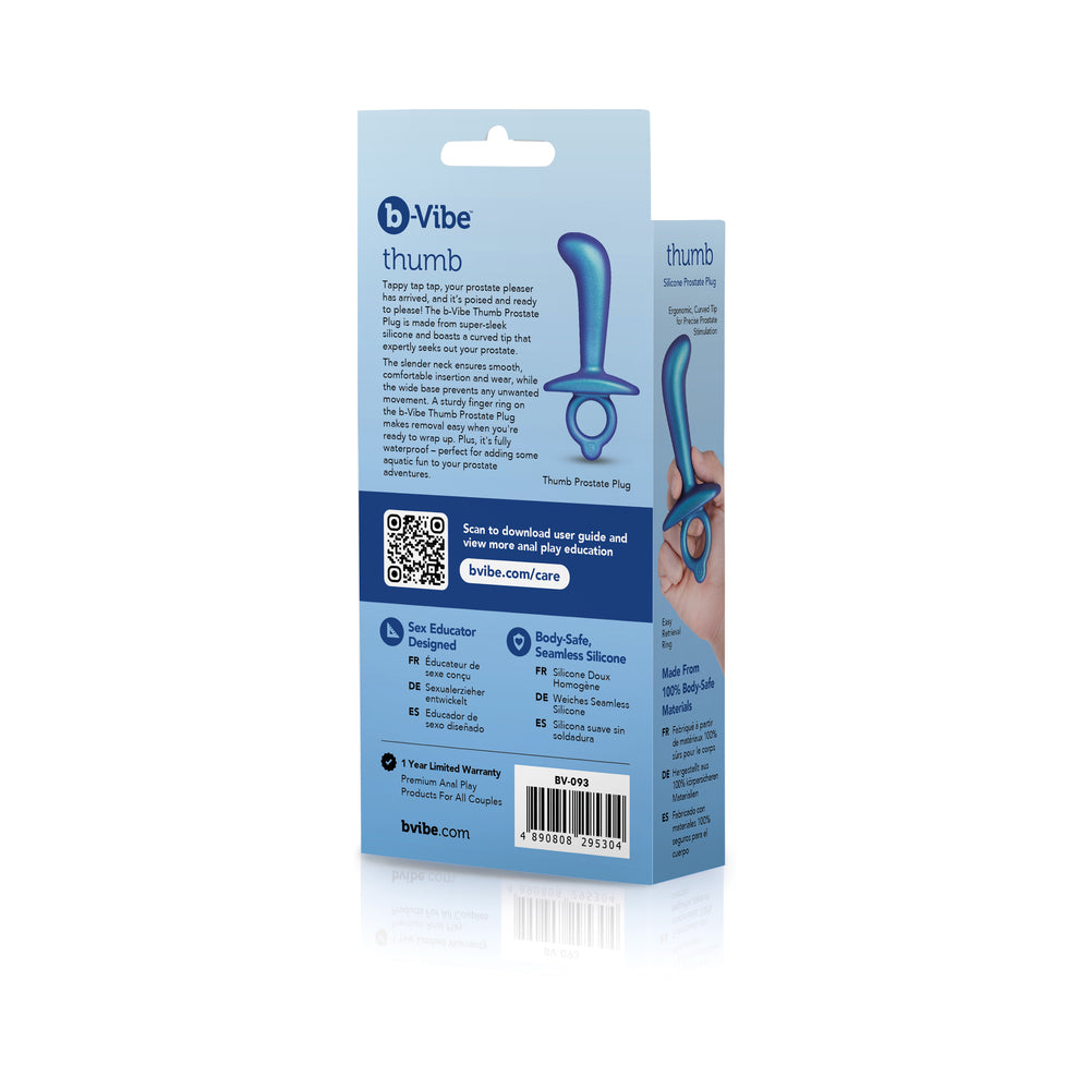 B-VIBE - BUTTIES THUMB SILICONE PROSTATE PLUG