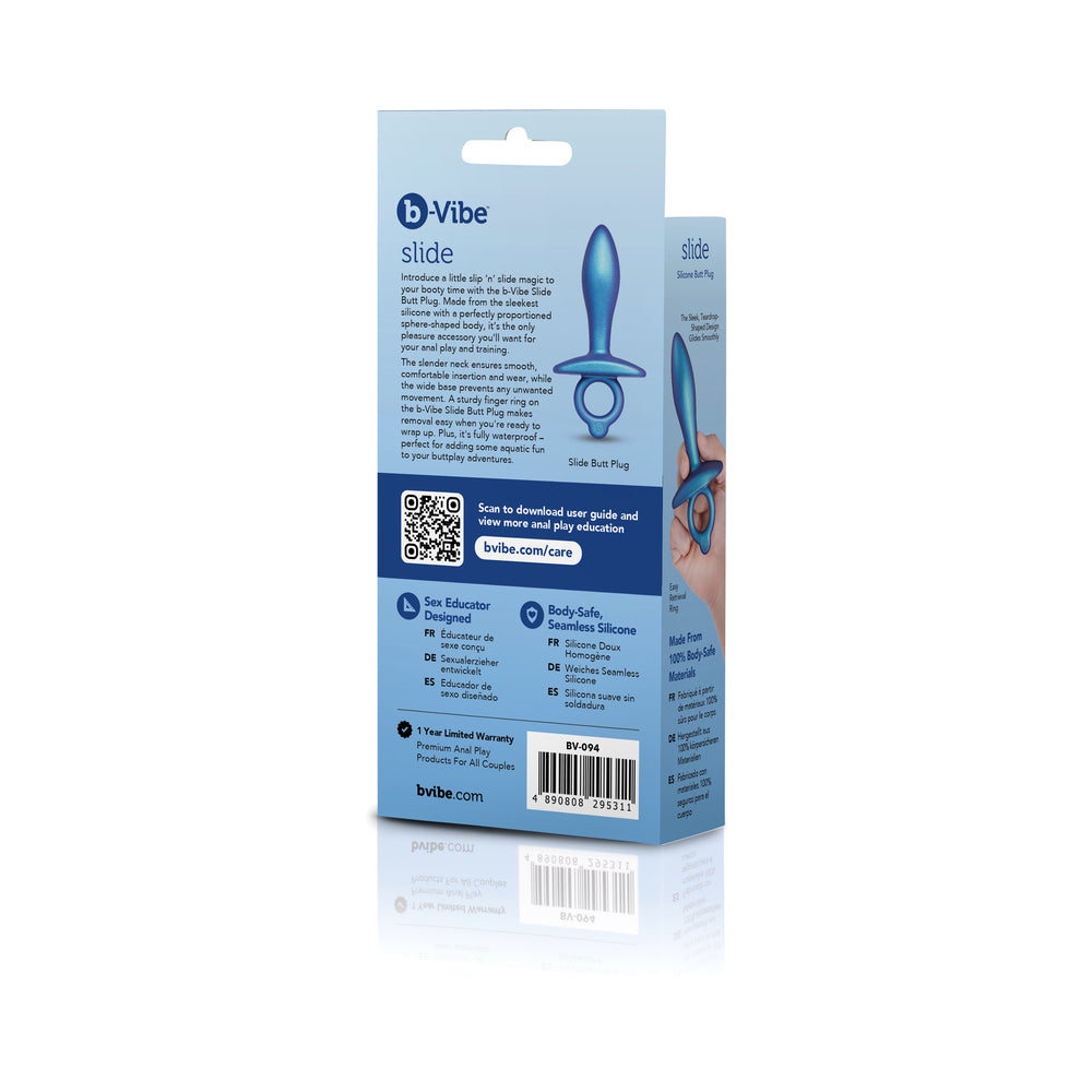 B-VIBE - TAPONES ANALES DE SILICONA BUTTIES SLIDE
