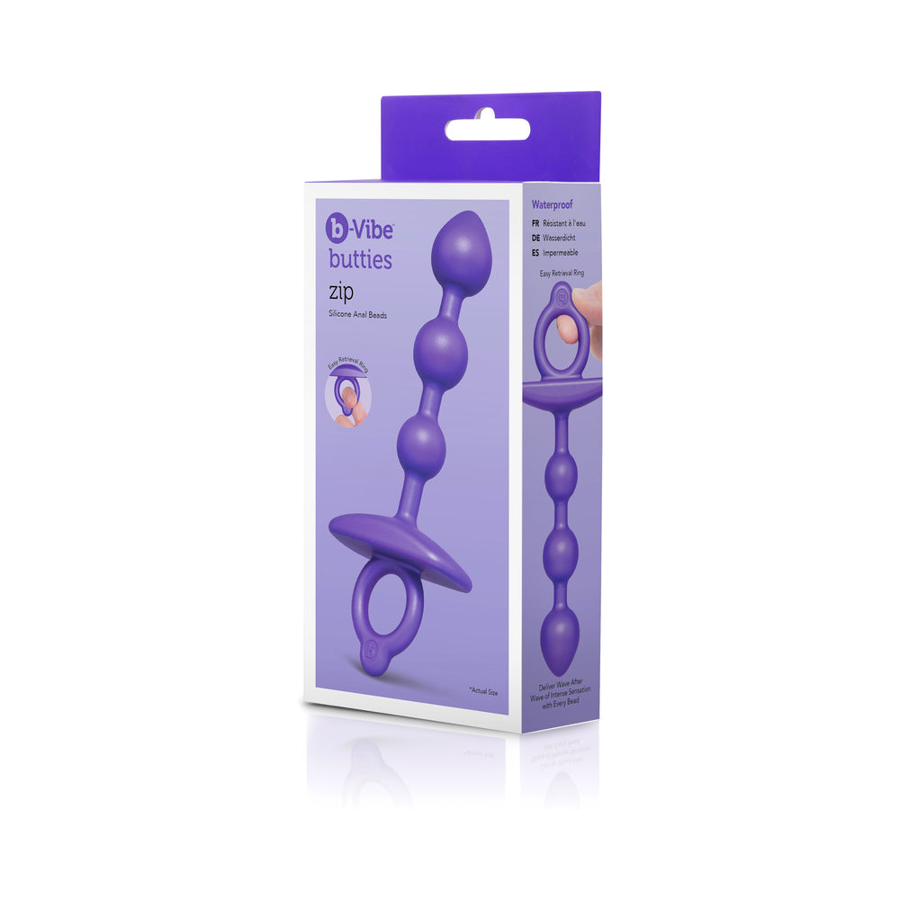 B-VIBE - BUTTIES ZIP SILICONE ANAL BEAD