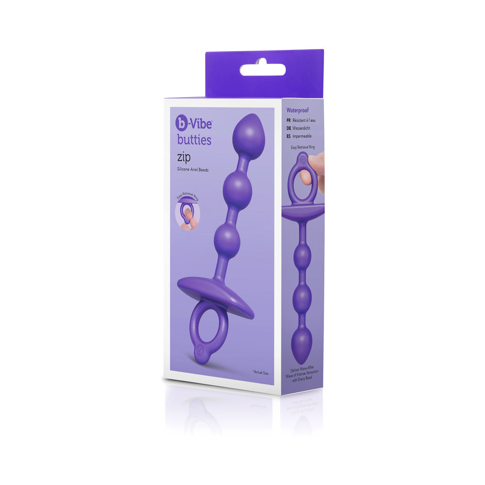 B-VIBE - BUTTIES ZIP CUENTAS ANALES DE SILICONA