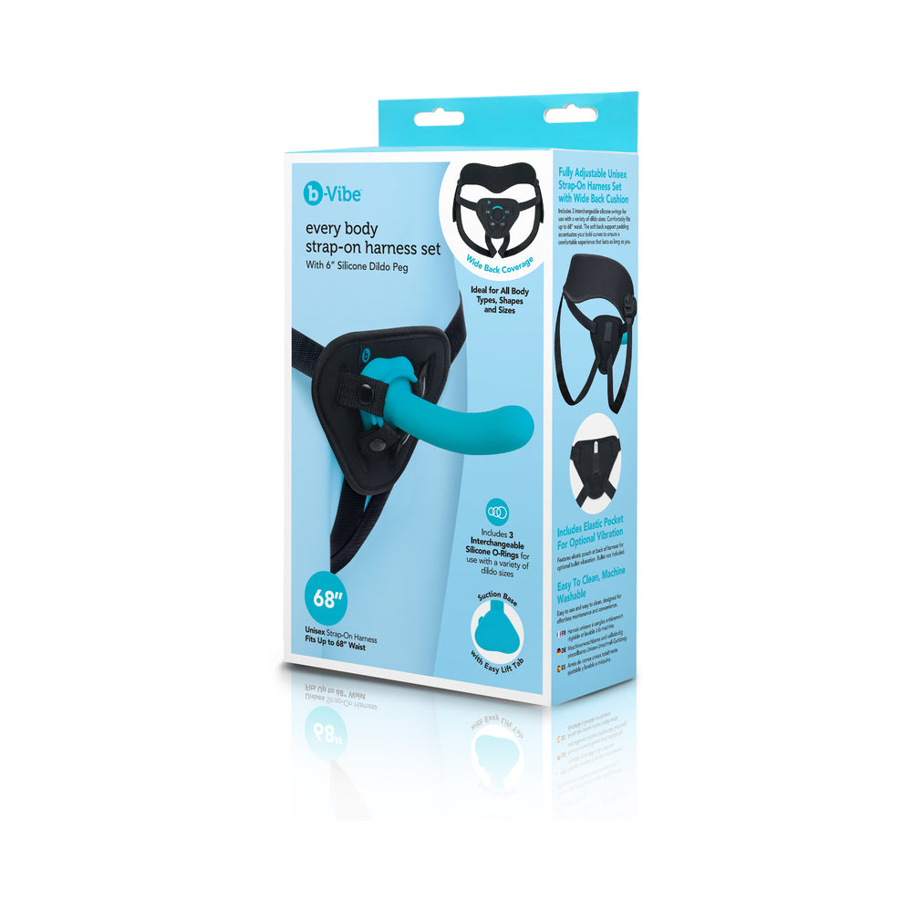 B-VIBE - EVERY BODY STRAP-ON HARNESS SET WITH 6 IN. SILICONE DILDO PEG