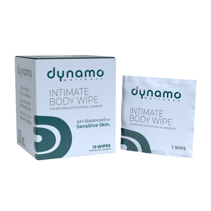 DYNAMO WELLNESS INTIMATE BODY WIPES 15-PACK