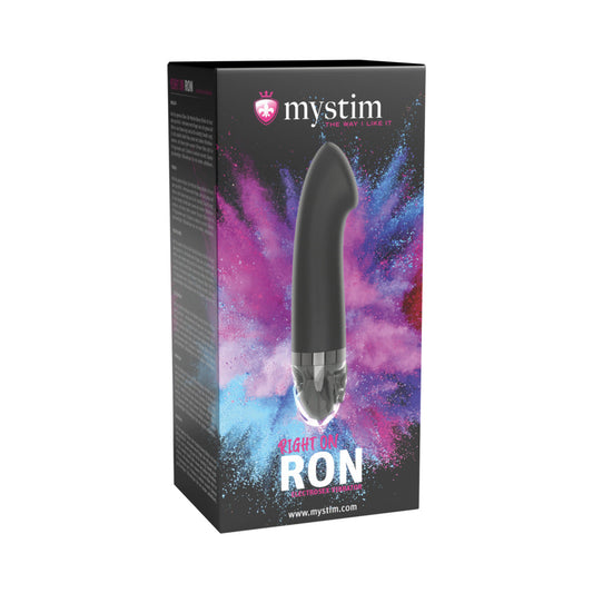 MYSTIM - RIGHT ON RON E-STIM VIBRATOR BLACK