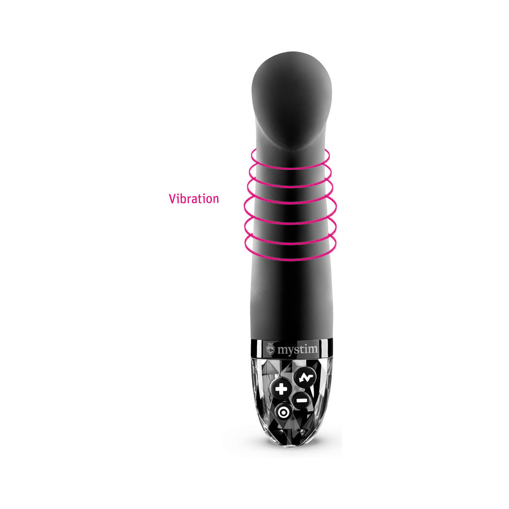 MYSTIM - RIGHT ON RON E-STIM VIBRATOR BLACK