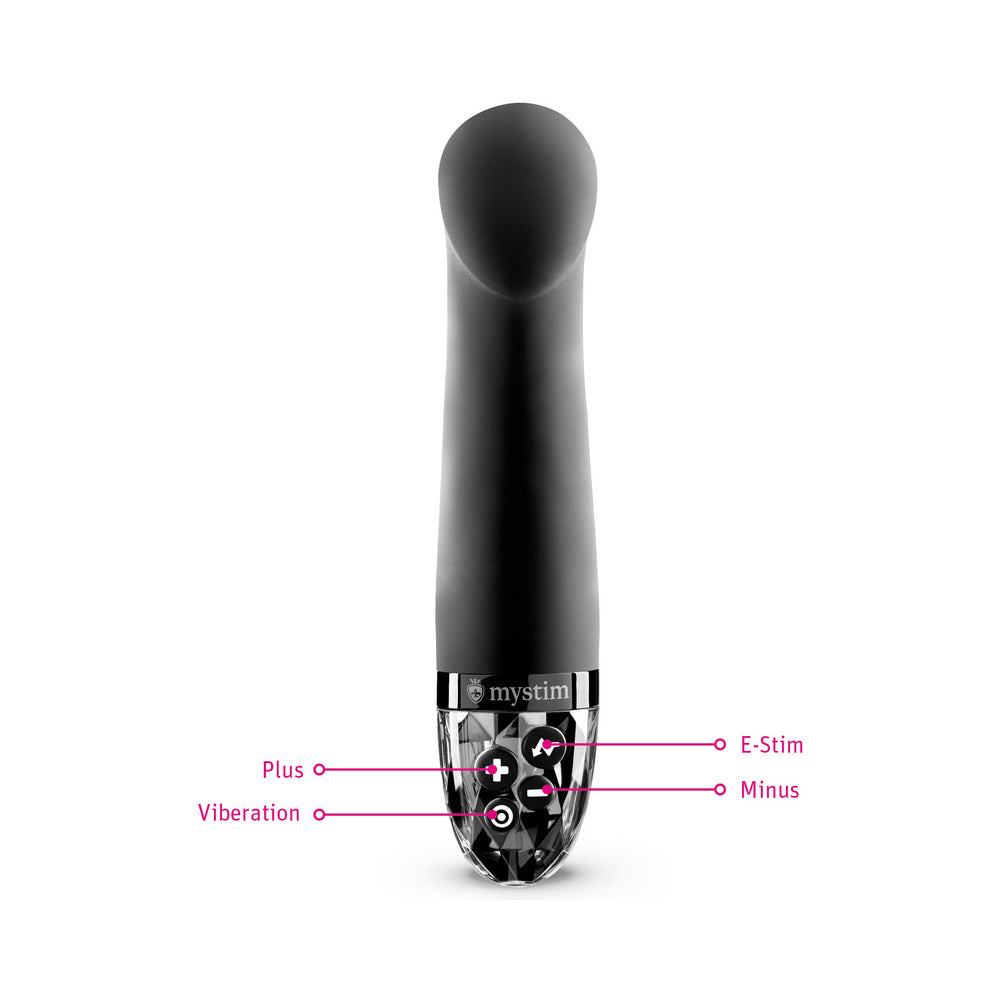 MYSTIM - RIGHT ON RON E-STIM VIBRATOR BLACK