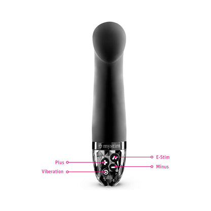 MYSTIM - RIGHT ON RON E-STIM VIBRATOR BLACK
