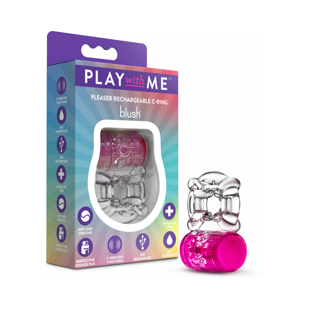 BLUSH - PLAY WITH ME PLEASER RECHARGEABLE C-RING PINK