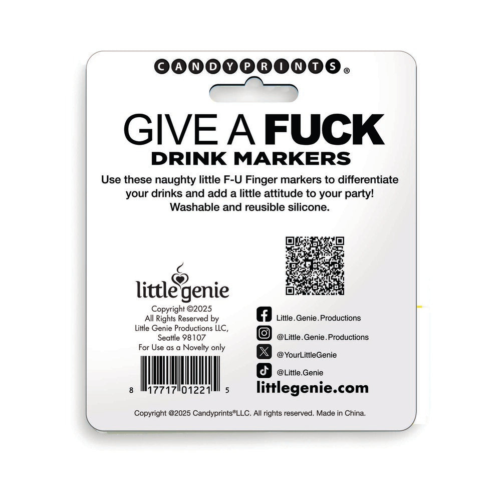 FU FINGER DRINK MARKERS