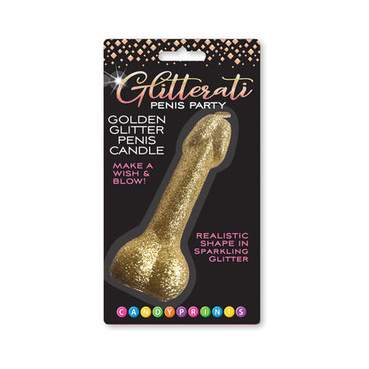 LITTLE GENIE - GOLD GILTTER PENIS CANDLE