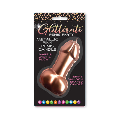 LITTLE GENIE - PINK FOIL PENIS BALLOON CANDLE