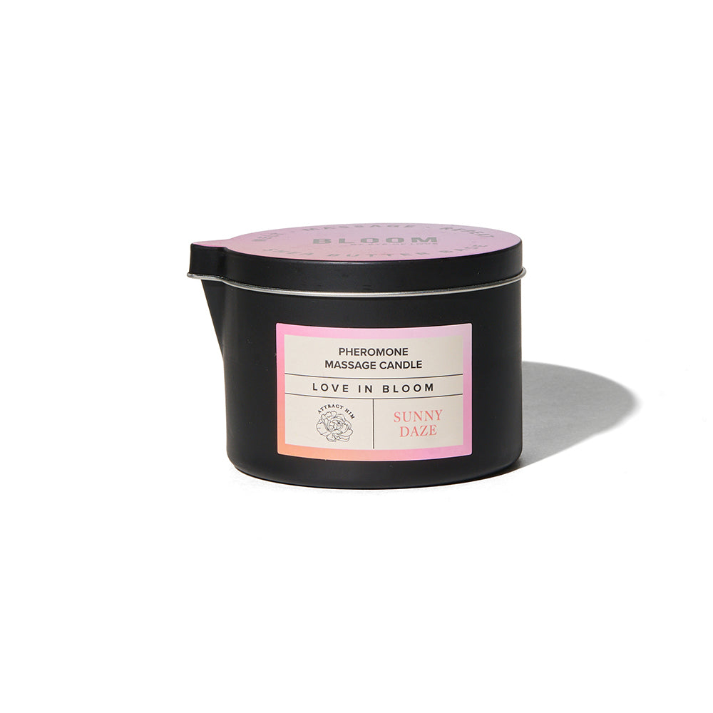 EYE OF LOVE BLOOM PHEROMONE MASSAGE CANDLE SUNNY DAZE 5 OZ.