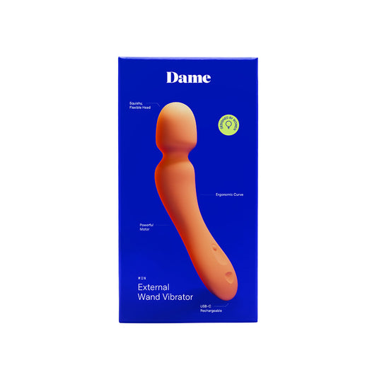 DAME - MIN MINI WAND VIBRATOR PAPAYA