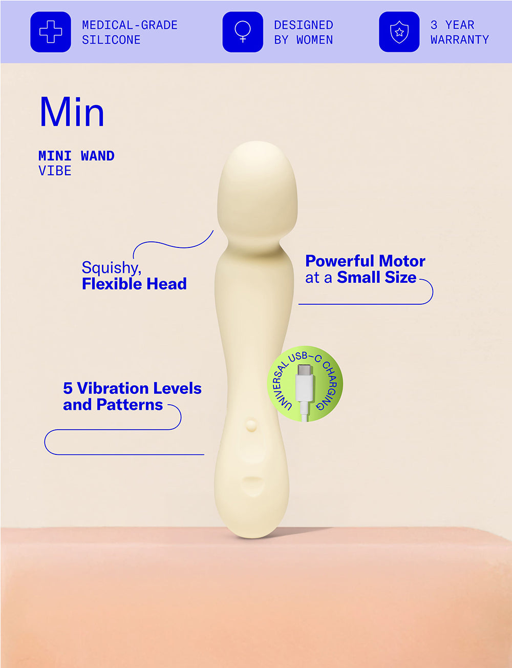 DAME - MIN MINIVIBRADOR TIPO VARITA BUTTER
