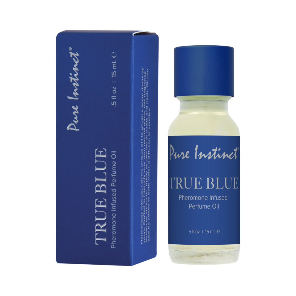 CLASSIC BRANDS - PURE INSTINCT PHEROMONE PERFUME OIL WITH DROPPER TRUE BLUE 15 ML 0.5 FL. OZ.