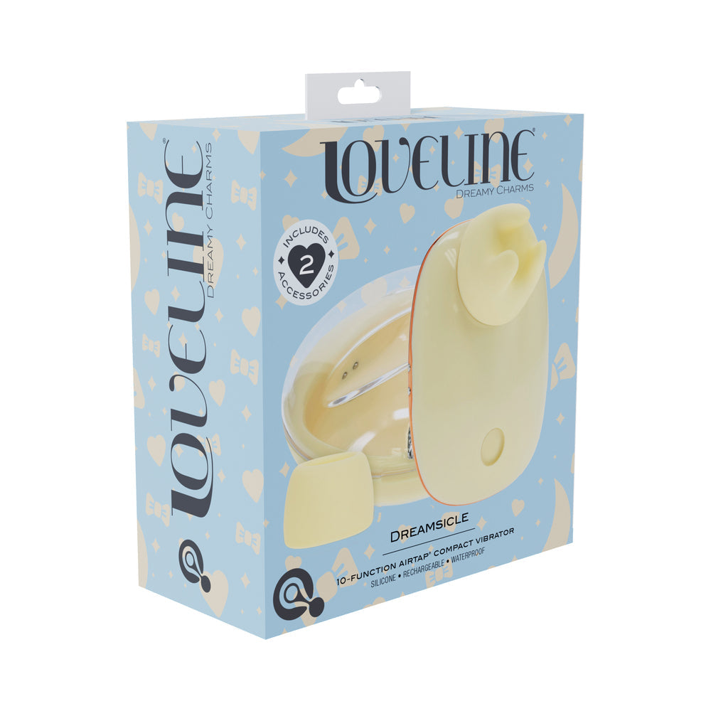 LOVELINE DREAMSICLE AIRTAPTECH RECHARGEABLE VIBRATOR YELLOW
