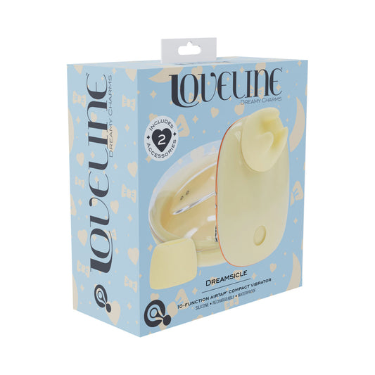 LOVELINE DREAMSICLE AIRTAPTECH RECHARGEABLE VIBRATOR YELLOW