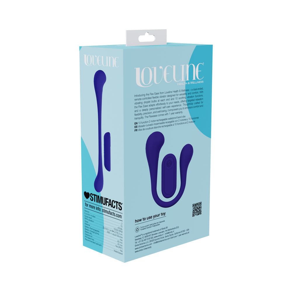 LOVELINE FLEXEASE BEND VIBE LIQUID SILICONE PURPLE