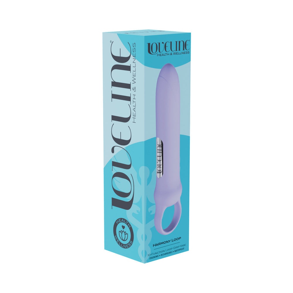 LOVELINE HARMONY LOOP GRIP VIBE LIQUID SILICONE LAVENDER