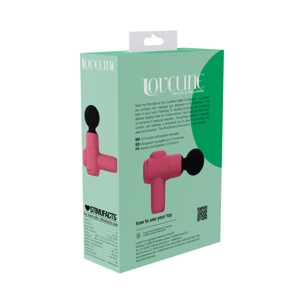 LOVELINE MICROBOOST MASSAGER SILICONE PINK
