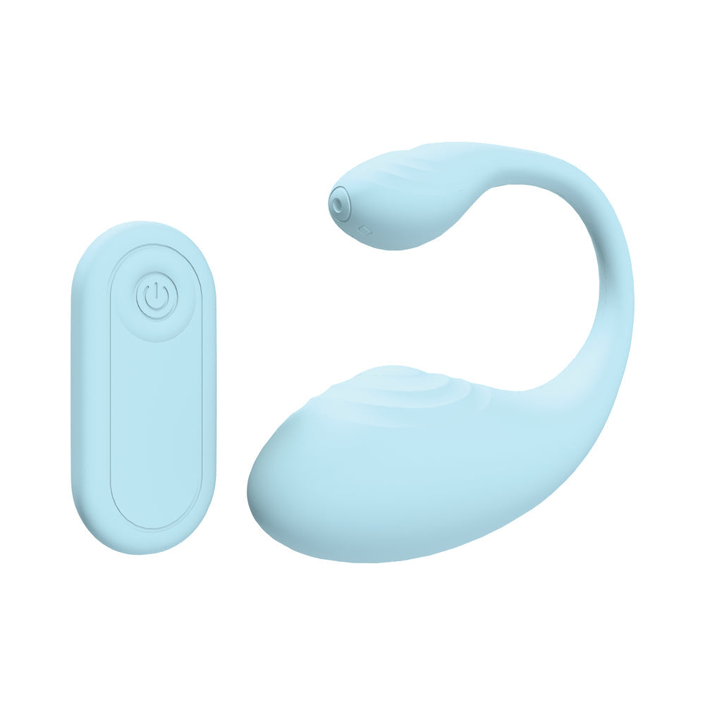 LOVELINE WAVE C-SHAPE VIBE WATERPROOF REMOTE BLUE