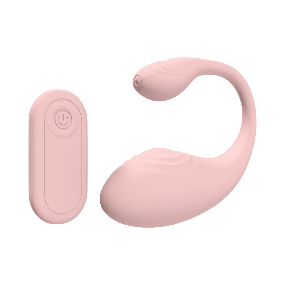 LOVELINE WAVE C-SHAPE VIBE WATERPROOF REMOTE PINK