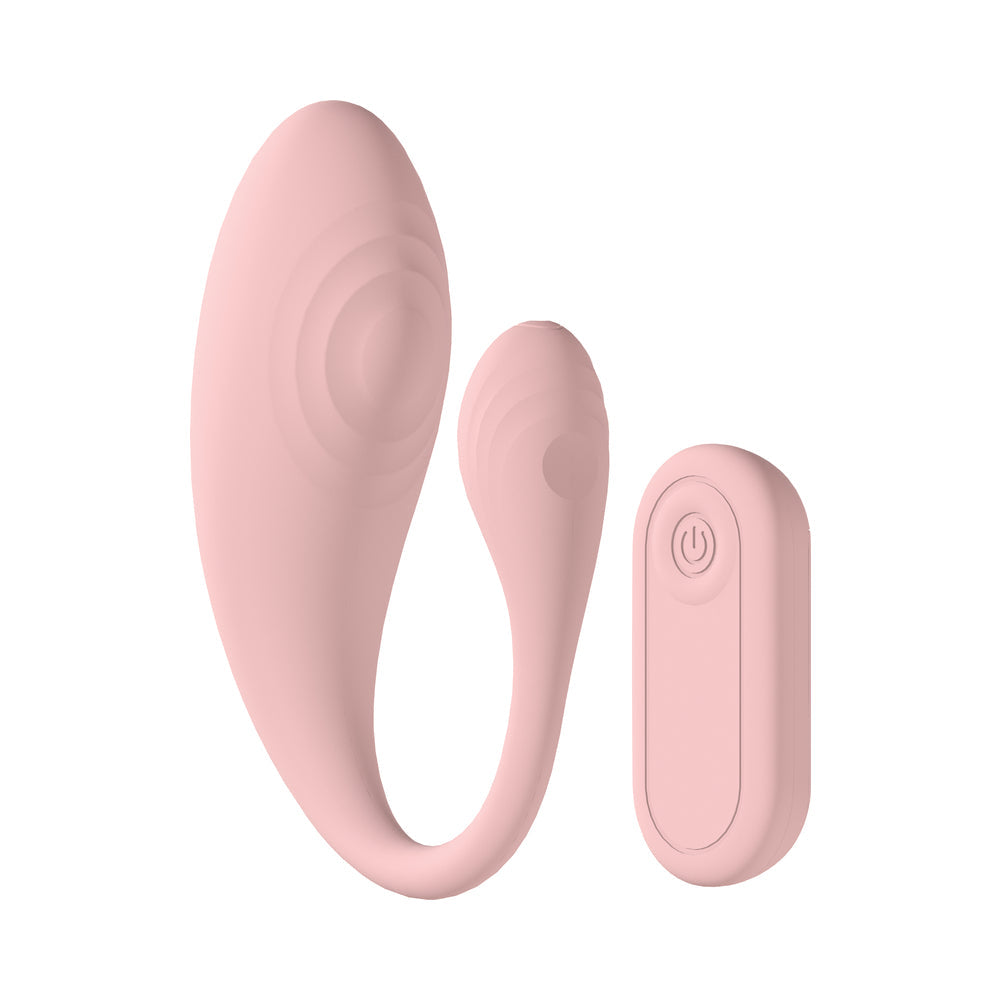 LOVELINE WAVE C-SHAPE VIBE WATERPROOF REMOTE PINK