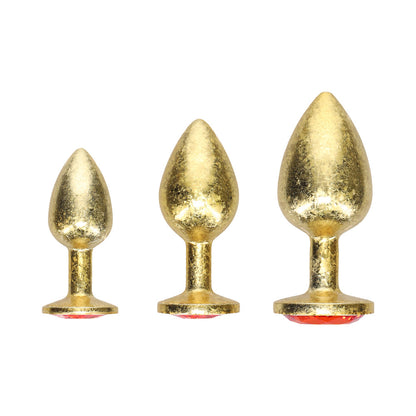 OUCH! INTERNATIONAL MILAN COLLECTION METAL ANAL PLUG SET GOLD