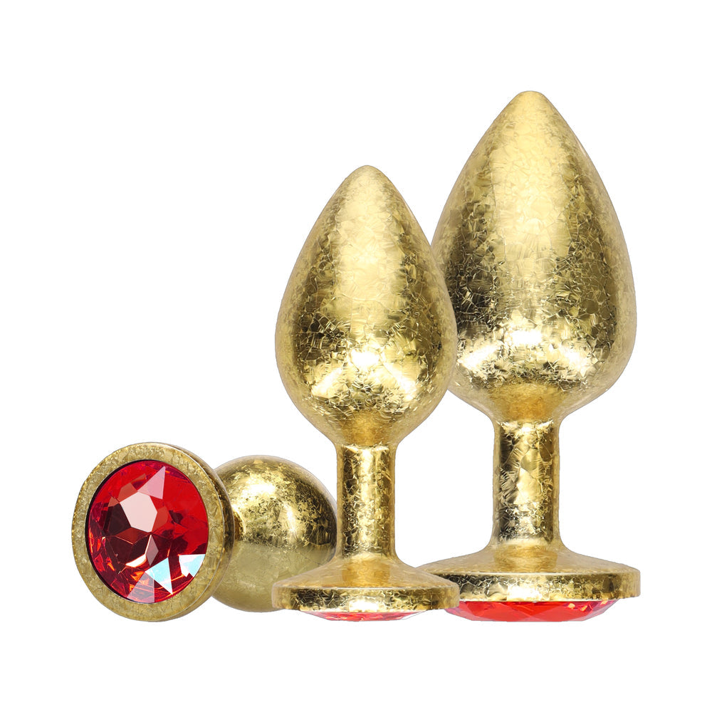 OUCH! INTERNATIONAL MILAN COLLECTION METAL ANAL PLUG SET GOLD
