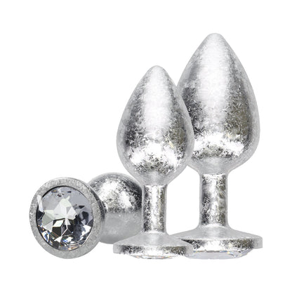 OUCH! INTERNATIONAL NEW YORK COLLECTION METAL ANAL PLUG SET SILVER