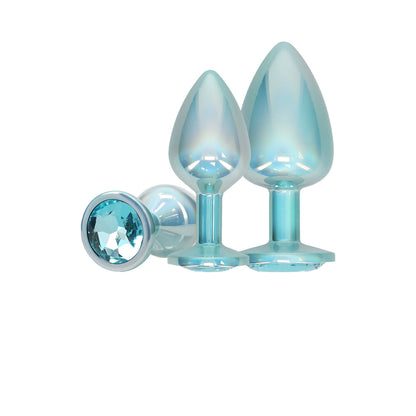 OUCH! INTERNATIONAL PARIS COLLECTION METAL ANAL PLUG SET BLUE