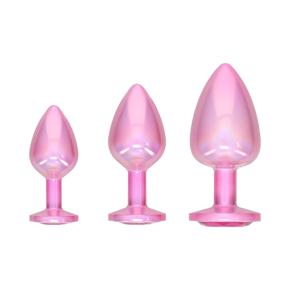 OUCH! INTERNATIONAL PARIS COLLECTION METAL ANAL PLUG SET PINK