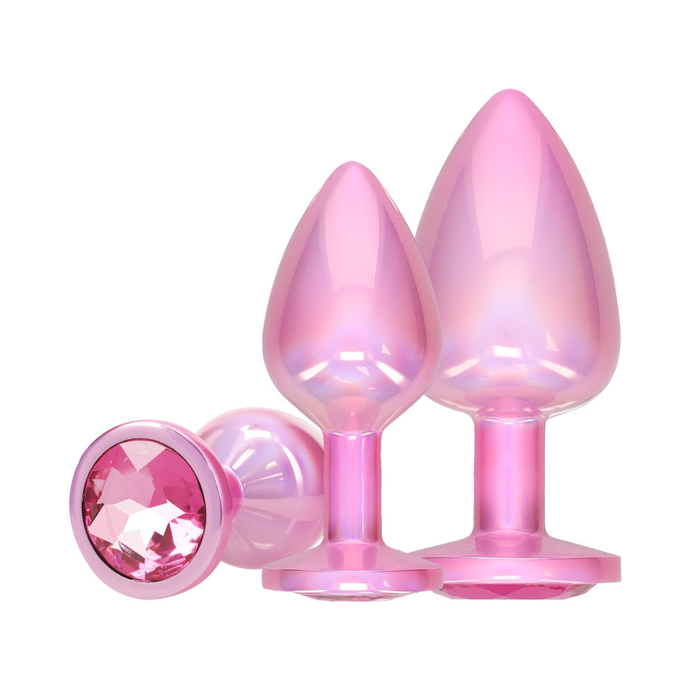 OUCH! INTERNATIONAL PARIS COLLECTION METAL ANAL PLUG SET PINK