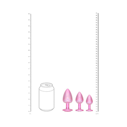 OUCH! INTERNATIONAL PARIS COLLECTION METAL ANAL PLUG SET PINK