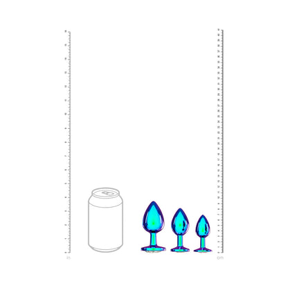SHOTS - OUCH! INTERNATIONAL VENICE COLLECTION METAL ANAL PLUG SET IRIDESCENT