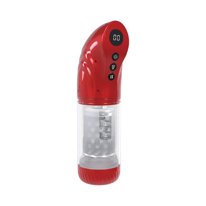 PUMPED STROKEMATE MASTURBATOR METALLIC RED