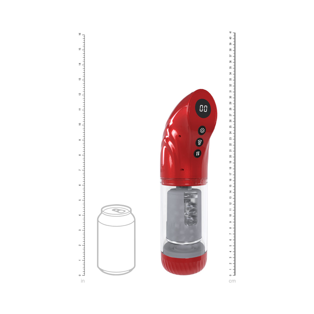 PUMPED STROKEMATE MASTURBATOR METALLIC RED