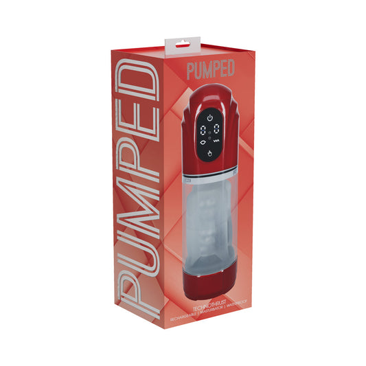 SHOTS - PUMPED TECHNOTHRUST AUTOMATIC MASTURBATOR WATERPROOF METALLIC RED