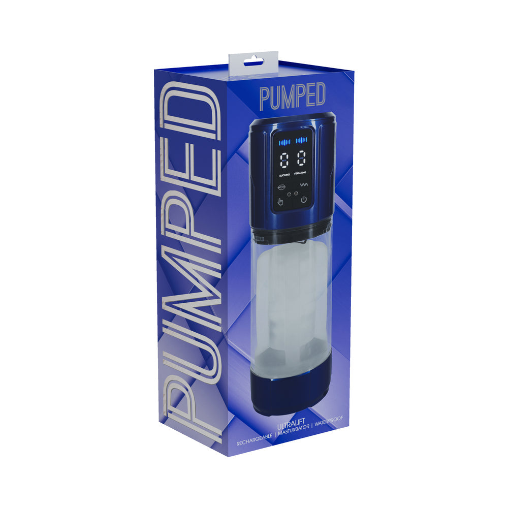 SHOTS - PUMPED ULTRALIFT AUTOMATIC MASTURBATOR WATERPROOF METALLIC BLUE