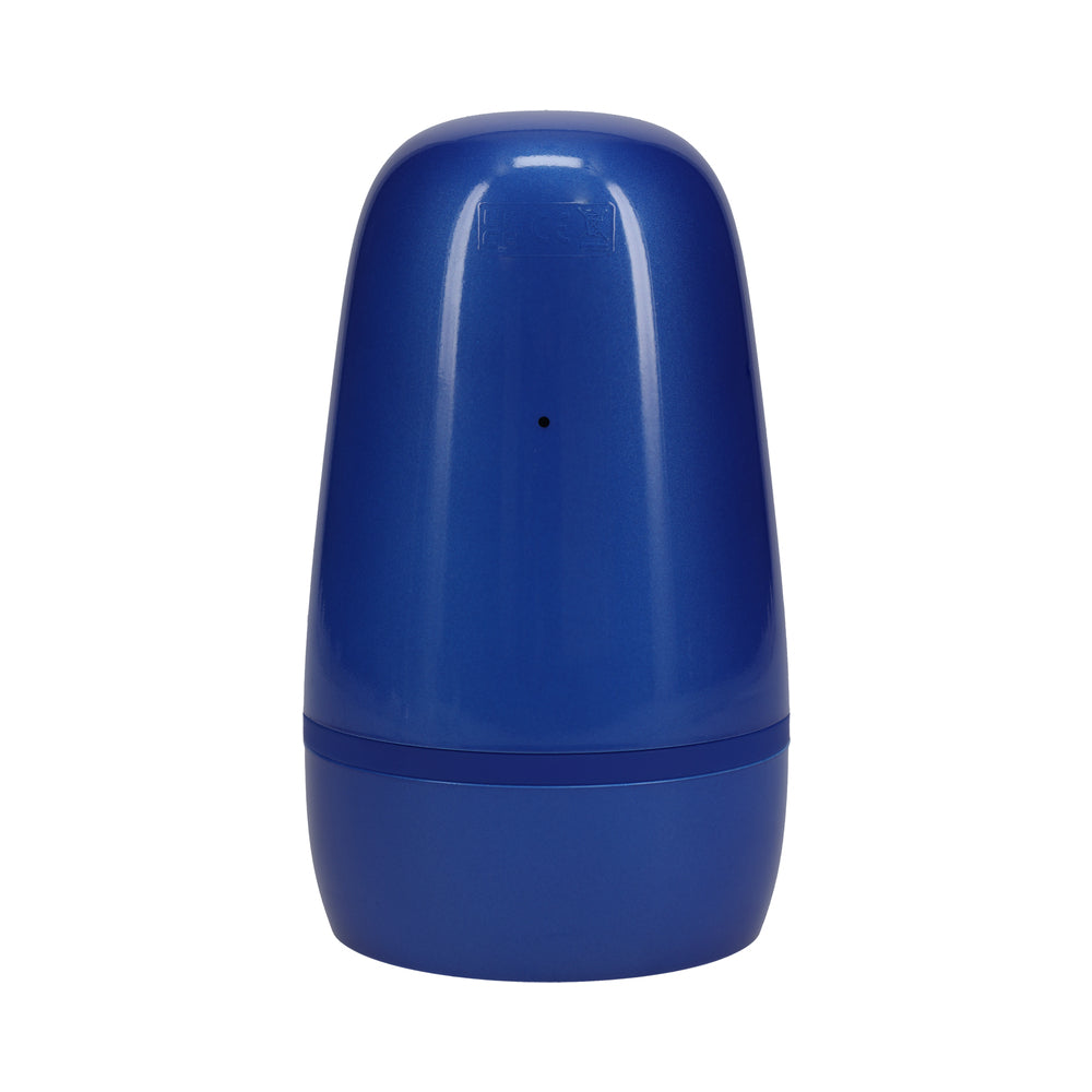 PUMPED VIBROBATOR MASTURBATOR NEGATIVE PRESSURE SUCTION VIBRATION METALLIC BLUE