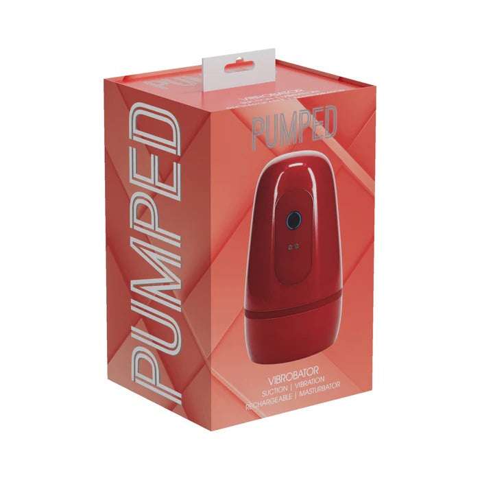 Vibrobator Masturbator Negative Pressure Suction Vibration Metallic Red